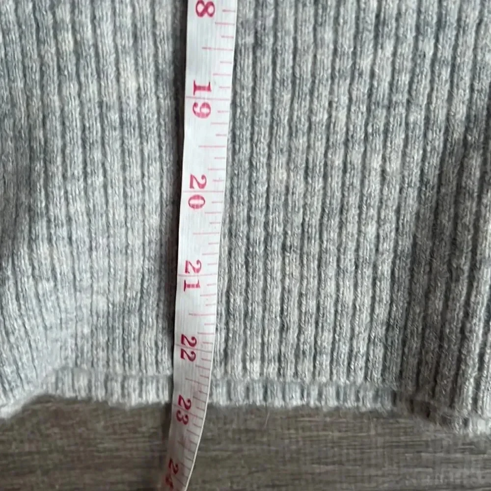NWT J. Crew Striped Turtleneck Sweater Supersoft Yarn Gray/Blue